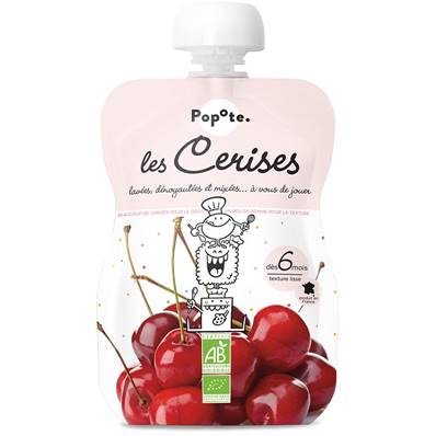 Gourde de compote pour bébé – Cerise BIO