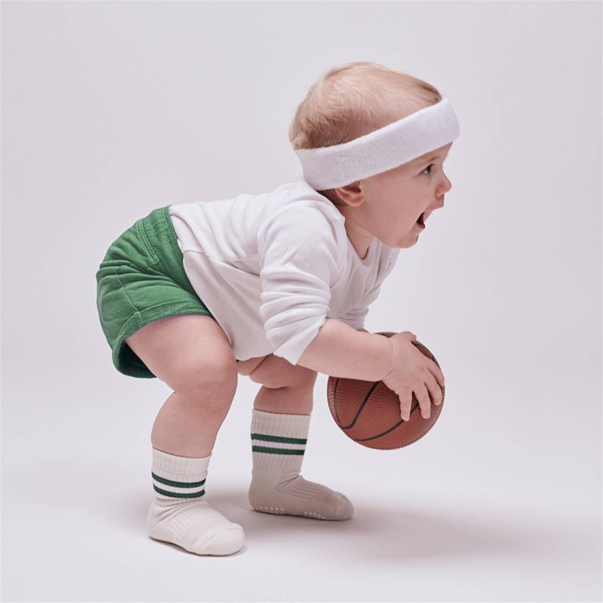 Chaussettes de sport antidérapantes ��� Vert ��� Gobabygo ��� 1,2,3 Solène !