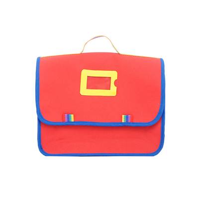 Cartable Corbu Grand modèle - Rouge et rainbow