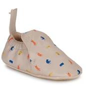 Chaussons en cuir souple My Blu - Chats sable 12 - 18 mois