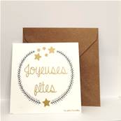 Carte avec enveloppe - Joyeuses fêtes