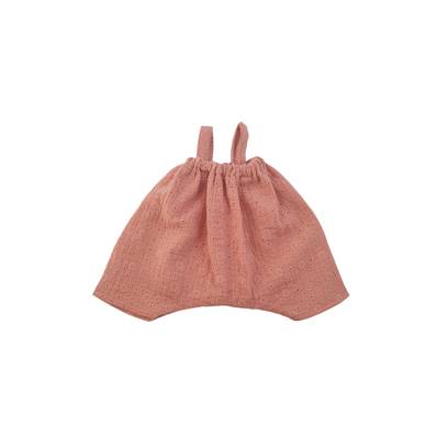 Salopette en gaze rose pour poupons