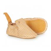Chaussons en cuir avec patin Blublu Mono Oxi/Blanc 22-23
