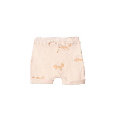 Short en coton bio Barry - Motif Renard 3 mois