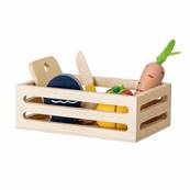 Aliments en bois à découper - Fruits, légumes et poisson