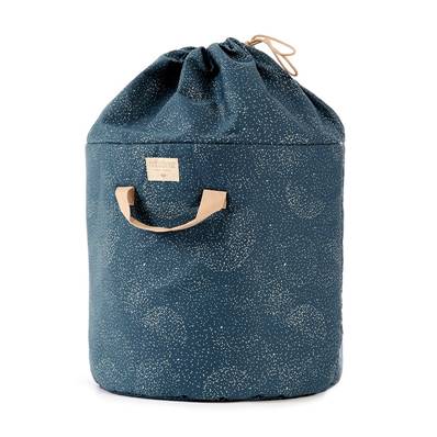 Grand sac à jouets Bamboo – Gold bubble/ night blue