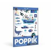 Poster mini discovery en stickers - Bleu - L'ocan