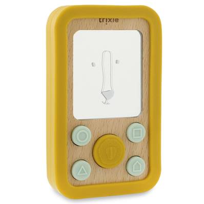 Jouet téléphone en silicone et bois - M. Lion