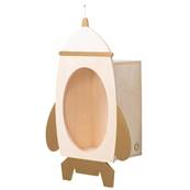Etagère fusée bois, blanc et or – Rockin'rocket