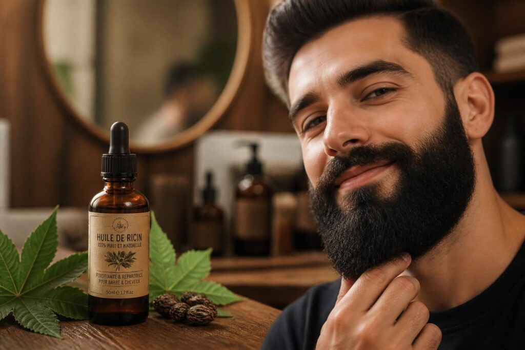 Huile de ricin barbe : un allié naturel pour une pilosité dense et soignée