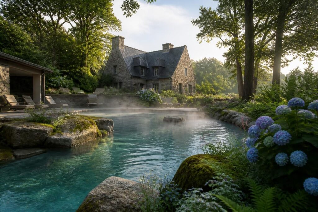 découvrez les bains du castel, une oasis de bien-être nichée au cœur de la nature bretonne, pour une expérience relaxante et revitalisante.