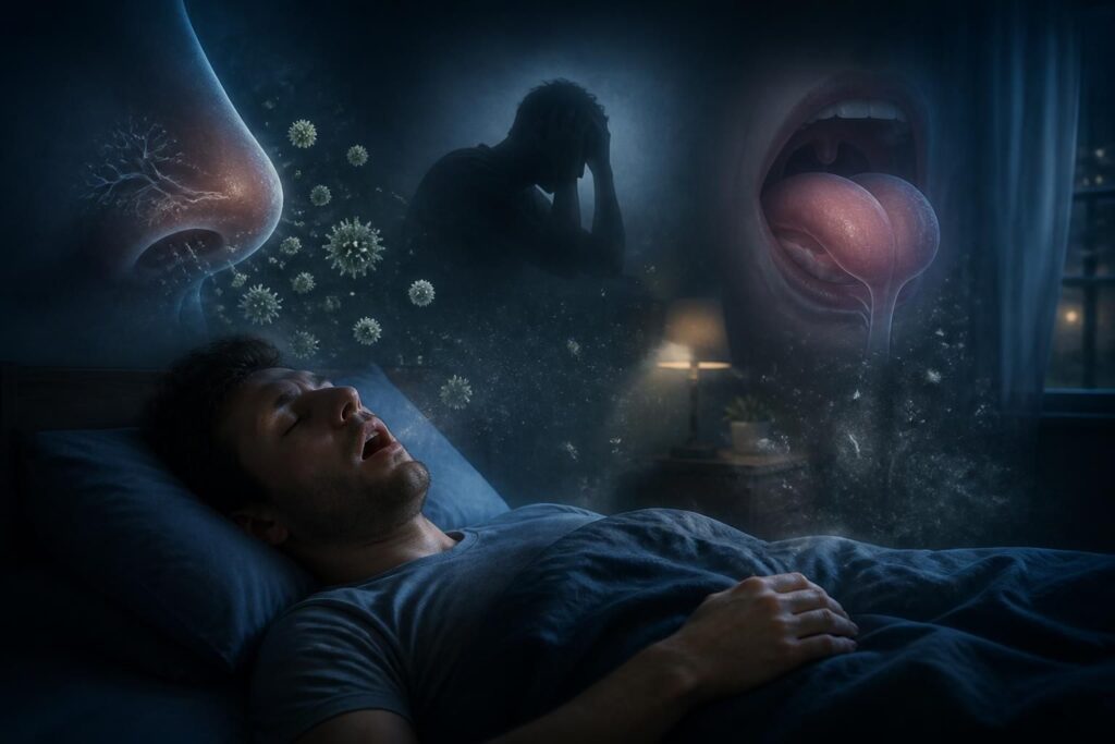 découvrez les causes souvent méconnues du ronflement qui perturbent votre sommeil et apprenez comment y remédier pour des nuits plus paisibles.